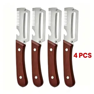4 PCS Household stainless steel peeler/peeler, kitchen sugarcane and lettuce slicer, commercial thickened slicer