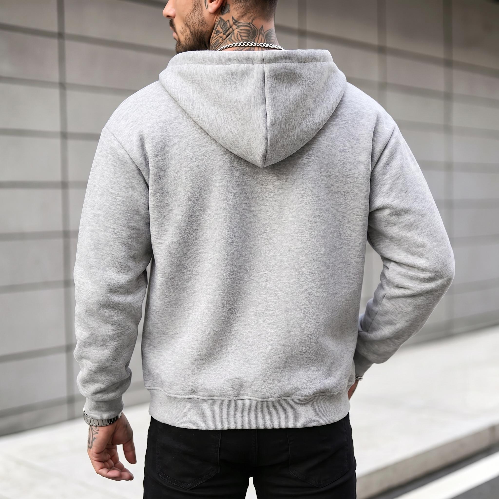 Men’s casual double-sided zip-up hoodie jacket, solid color leopard print design; long sleeves; deeper side pockets; soft, durable fabric. Suitable for everyday wear, walking, and camping in spring and autumn.