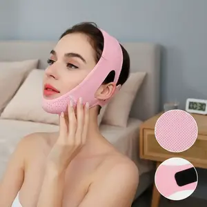 Sleep Chin Strap Reusable Double Chin Elimination Lifting Band for Women, V Face Tightening Slimming Mask, Breathable Jaw Line Exerciser