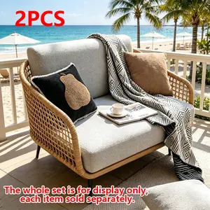 2pcs Classic Fashion Leopard Print Sofa Covers, Anti-Slip, Stain-Resistant, Breathable, Universal Fit, All-Season Outdoor Sofa Covers