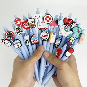 5/15/25pcs Creative Minimalist Medical Healthcare Doctor Adjustable Rollerball Pens Campus Design Back-to-School Season Doctor Series Press-to-Use Ballpoint Pens Random Colors Aesthetic Pens