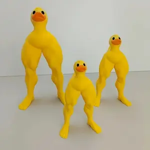 Muscle-Legged Duck Resin Figurine | Humorous Desk Car Dashboard Decor for Adults | Quirky Flexing Duck Accent for Kitchen Shelf Garden Display | Fun Novelty Gift for Coworkers Friends | US Unique Conversation Piece