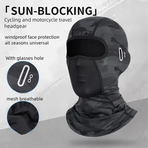 Unisex Nylon Adult Balaclava Face Mask - All Seasons, UV Protection, Breathable, Lightweight, with Glasses Hole & Mesh, for Sports, Cycling, Adults