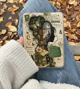 Bookish Girl Kindle Insert for Clear Case – Aesthetic Book Lover Decor | Cozy Reading Accessory