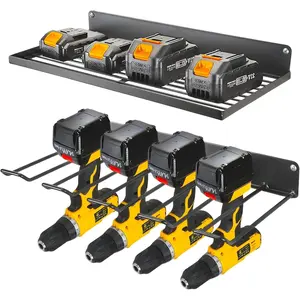 Power Tool Organizer Wall Mount: Cordless Drill Holder Storage Rack - Drill Hanger  Tools Shelf for Garage -  for Dad and Husband
