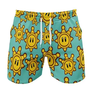 Shine Sprite Mario Bros Gym Shorts - Comfortable Fit, Lightweight Design, Ideal for Gym Use