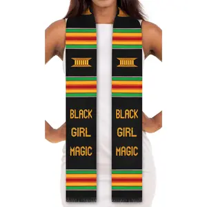 Black Girl Magic (No Year) Authentic Handwoven Kente Cloth Graduation Stole
