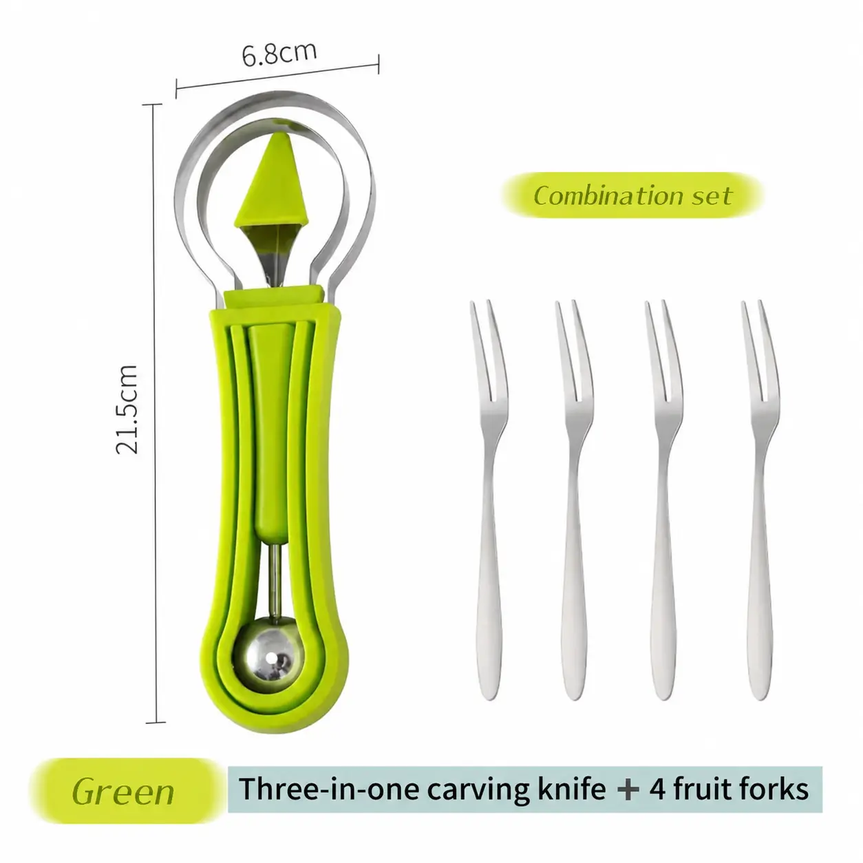 green+4 Pack Forks
