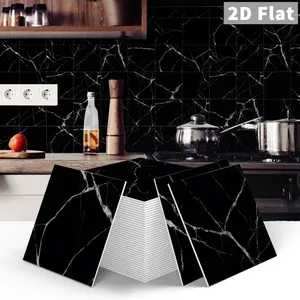 ​12/24pcs Artistic Tile Stickers, Environmentally Friendly PE Materials, High-Definition Artistic Patterns, High-End Printing And Textured Finishes, Enhance Your Kitchen And Bathroom Decor, Decorative Wall Sticker