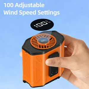 2026 New Model - 3 in 1 Outdoor Fan (1 Count), USB Rechargeable Waist Cooling Fan with Flashlight & Power Bank, Portable Fan for Outdoor Work, Hiking, Camping, Travel portable  fan outdoor activity turbo fan