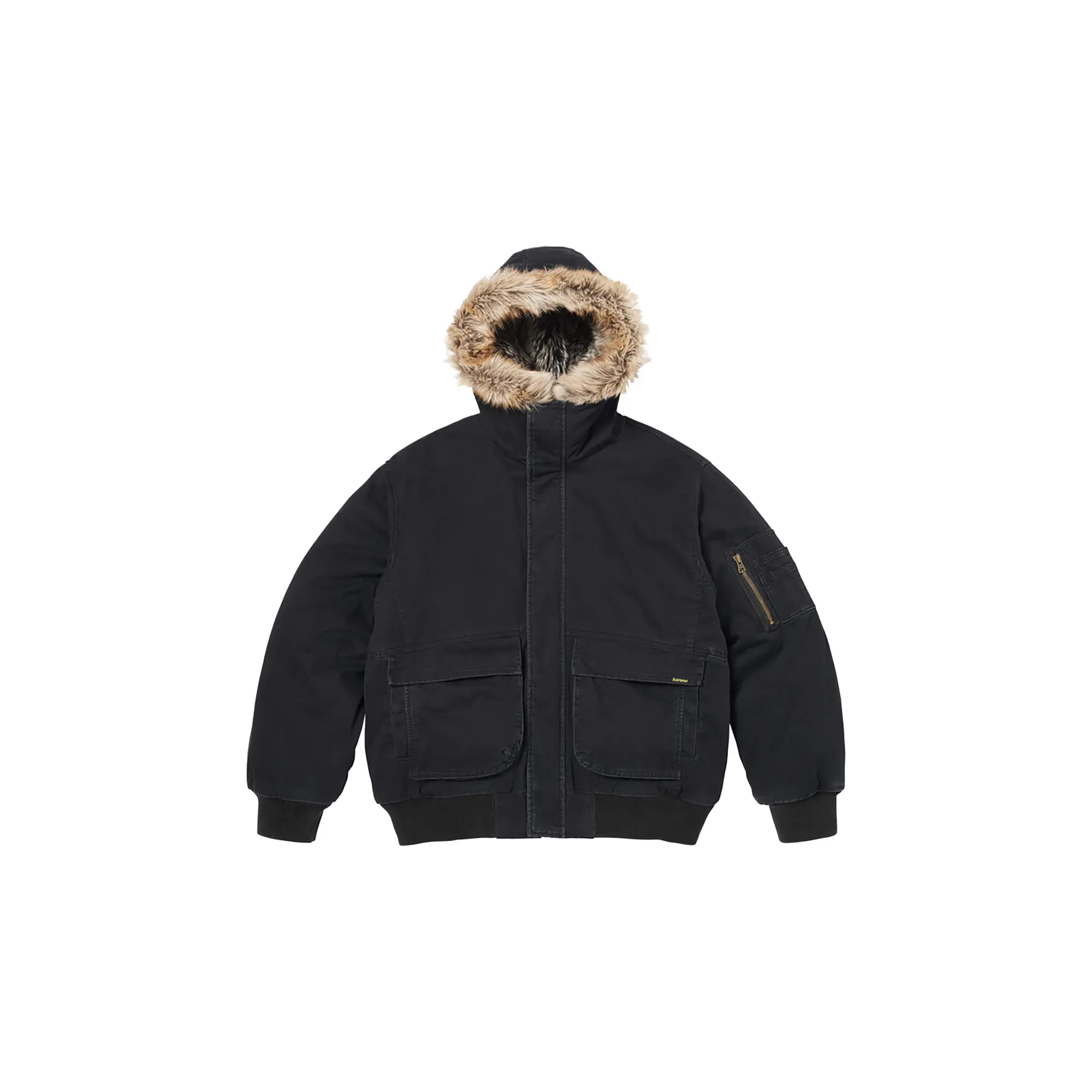 Reversible Faux Fur Hooded Work Jacket "SS26 - Black" SU27011