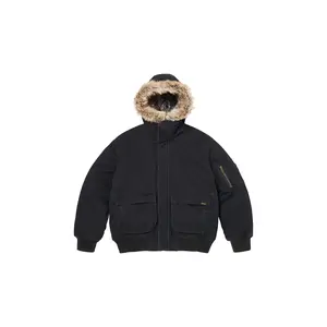 Reversible Faux Fur Hooded Work Jacket "SS26 - Black" SU27011