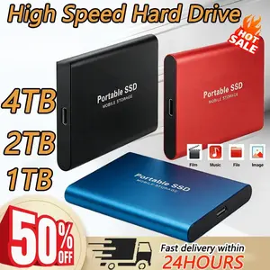 Large capacity external hard drive for quiet operation, portable storage SSD USB3.2 Type-C high-speed solid-state drive, PC MAC, capacity 1TB 2TB 4TB