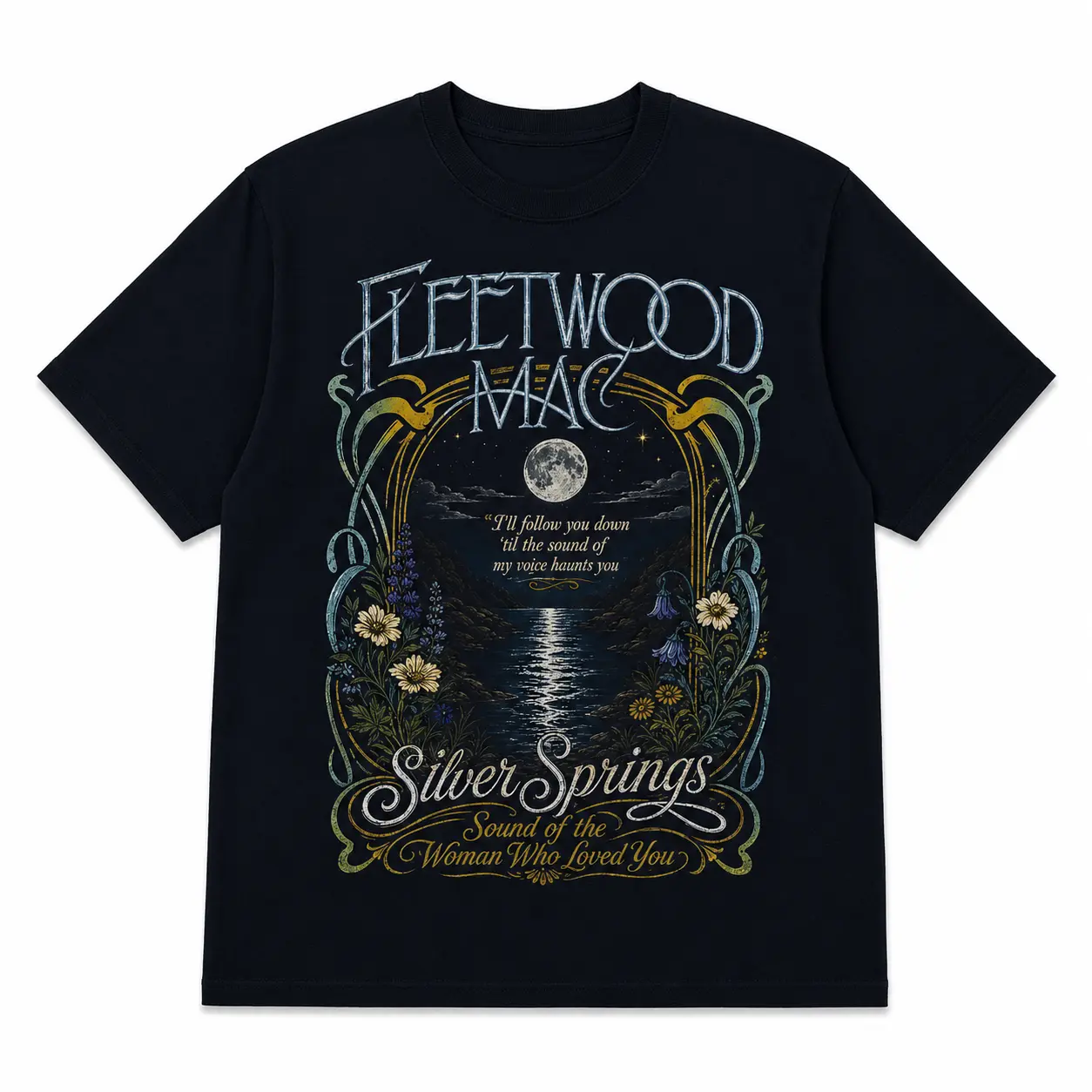 Fleetwood Mac Silver Springs Shirt, Vintage Band Tour Tee, Stevie Nicks Classic Rock T-Shirt