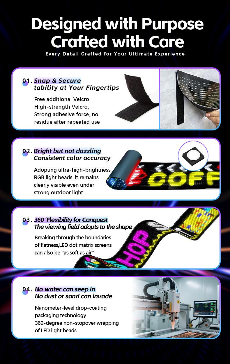 Nfutreon LED Flexible Display Screen Extra-Large Size, App & Remote Control, Color LED Sign Board for Store Shop Advertisement Display, IP65 Waterproof Soft Large Screen for Window and Front Desk Advertising Nfutreon LED Flexible Display Screen Extra-Large Size, App & Remote Control, Color LED Sign Board for Store Shop Advertisement Display, IP65 Waterproof Soft Large Screen for Window and Front Desk Advertising