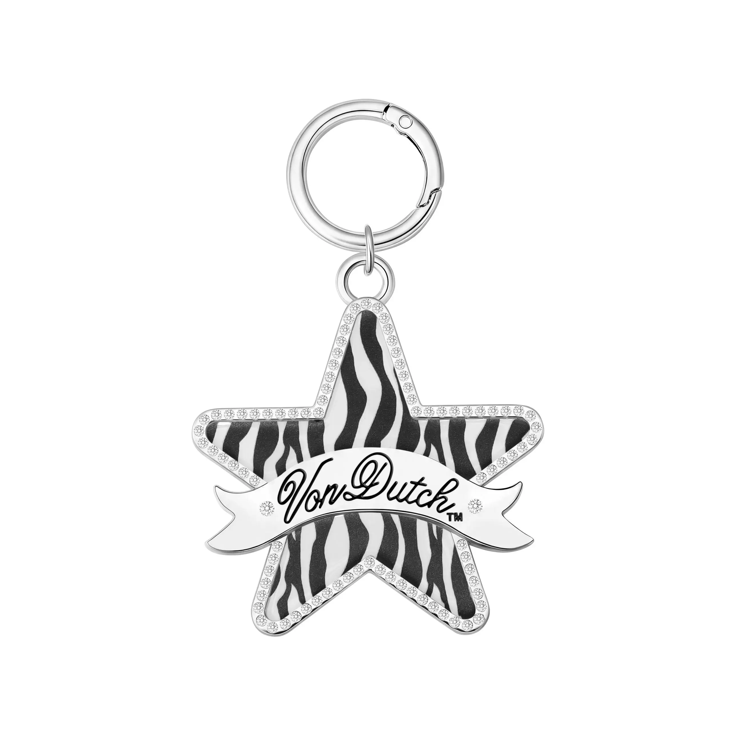STAR KEYCHAIN - ZEBRA