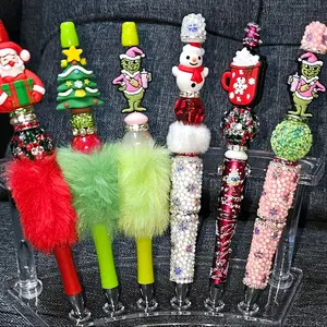 Christmas Pens with Festive Designs and Sparkling Accents for Holiday Writing