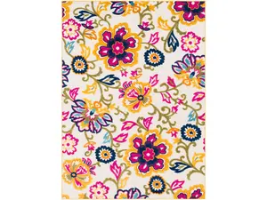 Livabliss JOL1012-1616 18 in. Jolene Area Rug, Bright Yellow