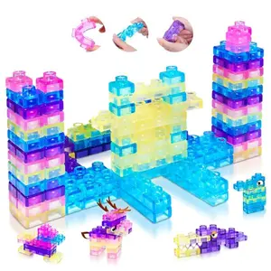 40 PCS Sensory Soft Building Blocks for Toddlers, Kids Montessori Squishy Stacking Toy Set,Squeezable & Stretchable Early Learning Construction Playset,Puzzle Blocks for Creative Play