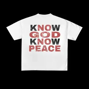 "Know God, Know Peace, No God, No Peace" Graphic T-Shirt – Unisex Crew Neck, Casual Summer Top