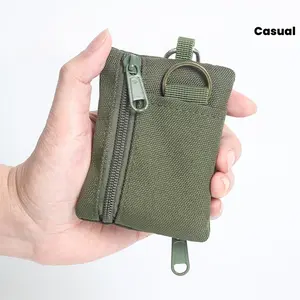 Mini coin purse zipper key bag canvas zipper sports storage bag small bag card package