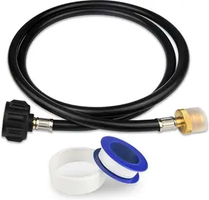 B BRAZIFY 1lb to 20lb Propane Adapter Hose for Buddy Heaters, Coleman Camping Stove, Weber Q/Blackstone Griddle Grill, Durable & Easy to Install, CSA Certified