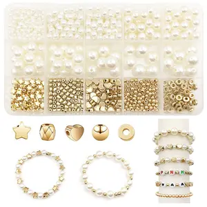 Craft Beads Loose Pearls for Cord Beading Jewelry Making DIY Crafts
