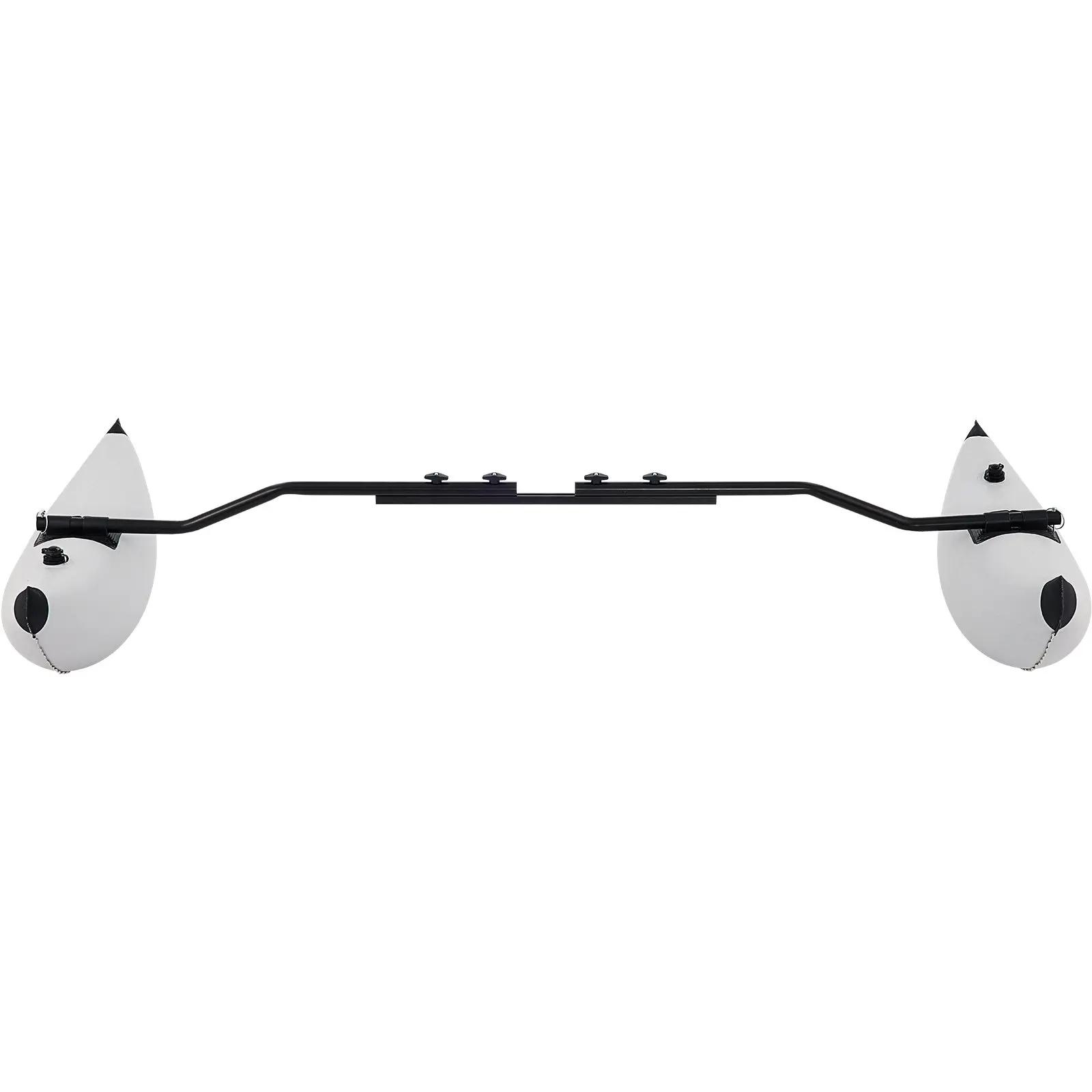 VEVOR 2-Piece PVC Kayak Outrigger Stabilizers Kit with 6.6 lbs/3 kg Inflation-Supported Standing Floats, Foldable Adjustable Sidekick Arms, 81.5 - 94 In Rod for Fishing & Canoeing, Easy to Deflate for More Stability