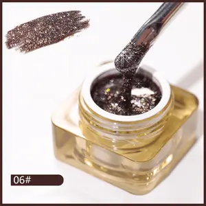 【Link 17】Trending Super Sparkle Nail Gel, Starry High-Density Gel Polish, Fine Shimmer Platinum Liner Gel, Outline Gel, Glitter Gel