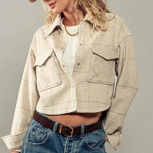 Timber Heavyweight Shacket In Cream or Black