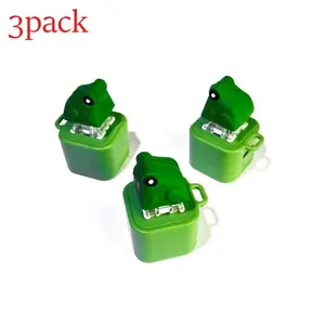 Frog Croaking Fidget Keychain for Focus Aid, Built In Real Sounds And LED Lights, Sturdy ABS Plastic Craft, Matched Pumpkin Skull Rings, Equipped With Gift Bags And Tags, Practical Dark Party Supplies for Kids Daily Relaxation And Mood Adjustment