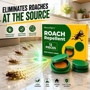 Roach Repellent Kit, 48 Pieces Powerful Gel Effective Bait Exterminator for Indoor Multi-Surface Pest Control with Microfiber Floor Mop Summer Essentials Home Care Products Cockroach Long-Lasting Protection,summerwins