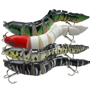 5PCS Bionic Eel Multi-Section Lure with Three Hooks, for Lure Fishing, Freely Swimming Lure in Water, Flutters Upon Entry, Precision Fish Attraction