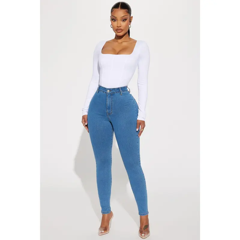 Enough Said High Stretch Skinny Jean - Medium Wash