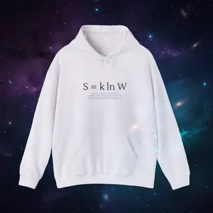 Entropy Formula Hoodie — S = k ln W Scientific Physics Sweatshirt