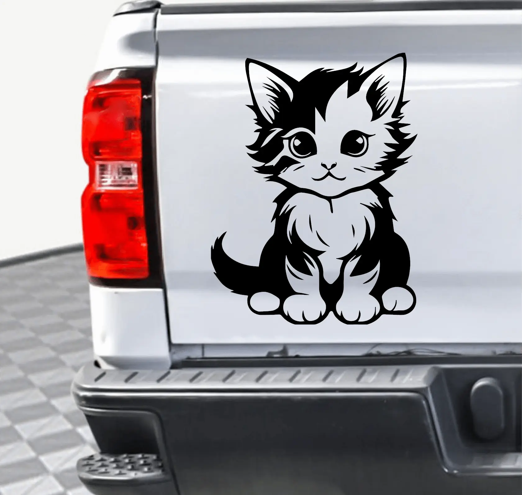 Kitty Cat Decal – Adorable Vinyl Sticker for Cars, Laptops & More
