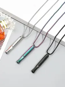 Anxiety Relief Necklace, Meditation Pendant, Stress Reduction Jewelry, Breath Easy Chain, Unisex Fashion Accessory, Perfect for Couples & Friends