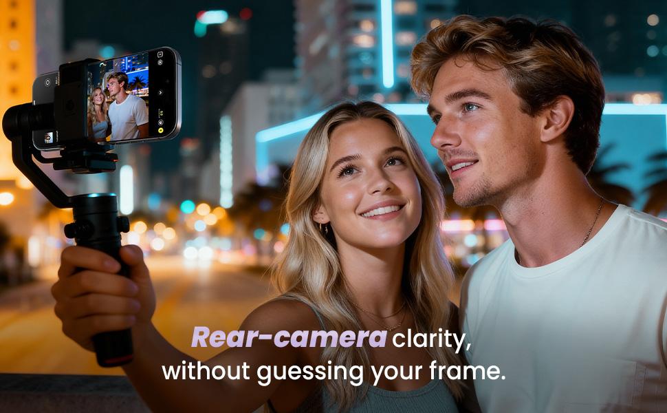 GemMee G100 4K Magnetic Vlog Monitor 3.97 Inch HD Screen 3000mAh Battery portable monitor iPhone Android Smartphone Selfie Recording Display for Vloggers Phone Accessories Magnetic Phone Vlog Selfie Monitor Screen filmmaking gear vlogging accessories