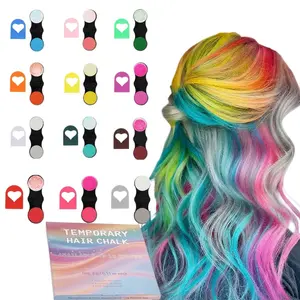12-Color Hair Chalk Set– Temporary Washable & Non-Toxic Hair Dye for Party, Cosplay, Birthday, and Concert, Glitter Shimmer DIY Hair Makeup for Kids Adults