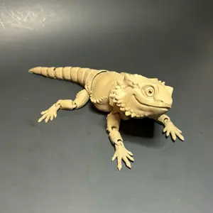 3d Printed Articulated Bearded Dragon - Collectible Figurine Decor Gift