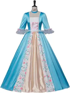 Princess and The Pauper Erika Costume Anneliese Cosplay Costume Royal Blue Princess Dress Outfit for Women Adults