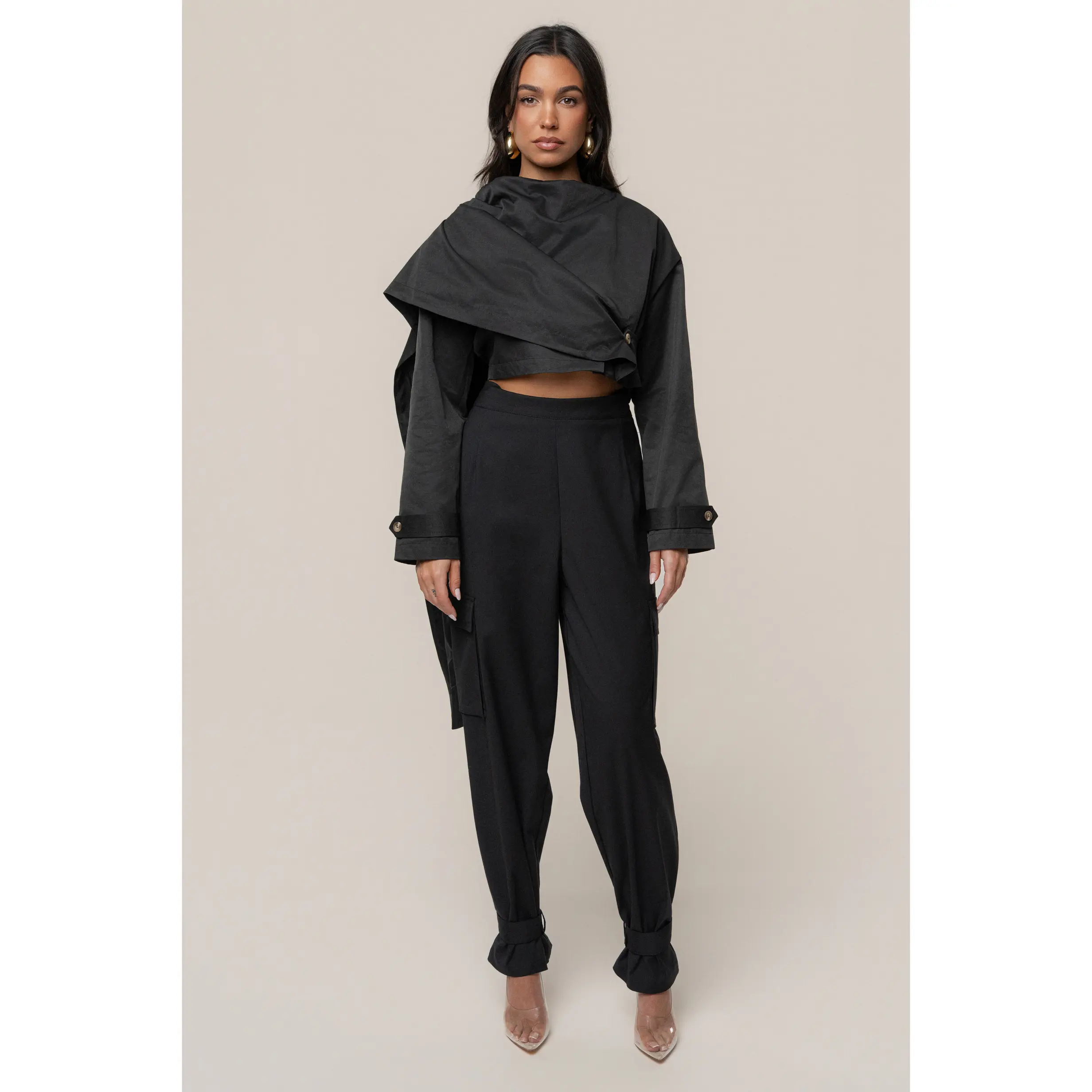 Black Next Level Cape Jacket