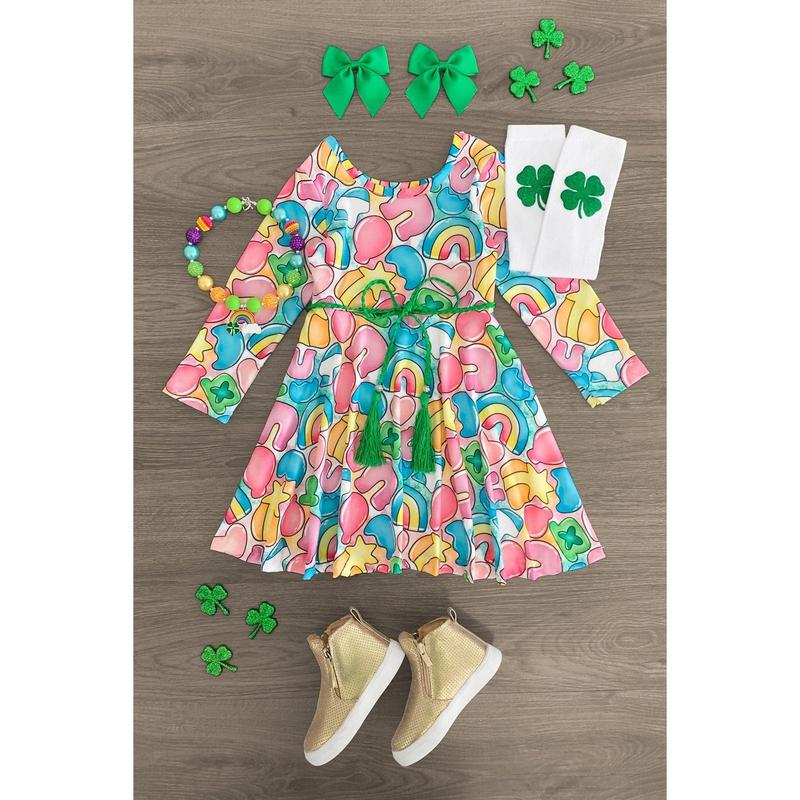 Rainbow Lucky Belt Dress