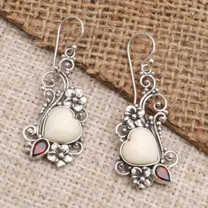 2pcs Fashion Heart Dangle Earrings, Alloy with Glass Mosaic and Iron Ear Needle, Elegant Floral Design, for Men and Women, Ideal for Christmas and Anniversary Gifts magnetic earrings non tarnish jewelry earrings for women earring stacking set