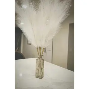 Faux White Pampas Stem