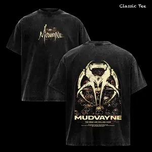 Mudvayne Shirt – Vintage Washed Oversized Graphic T-Shirt, Nu Metal Band Dark Skull Artwork, Y2K Metal Streetwear, Heavy Cotton Washed Tee, Casual Unisex Men Women Top, Rock Concert Outfit, Grunge Style, Gift for Metal Fans