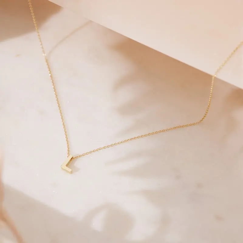 Adorn512 Uma Letter Initial Necklace - Unique and Elegant Design, Lightweight and ideal for Everyday Wear