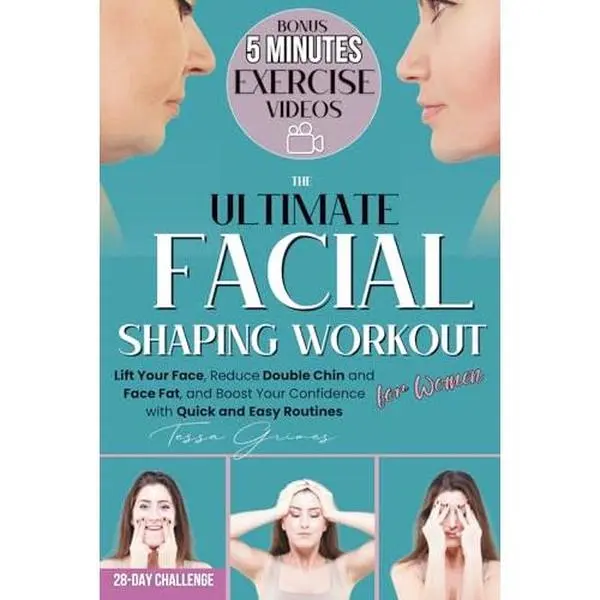 USED Book - The Ultimate Facial Shaping Workout for Women: Lift Your Face, Reduce Double Chin and Face Fat, and Boost Your Confidence with Quick and Easy Routines (includes 5-Minute Video Workouts) by Tessa Grimes (Paperback) - english