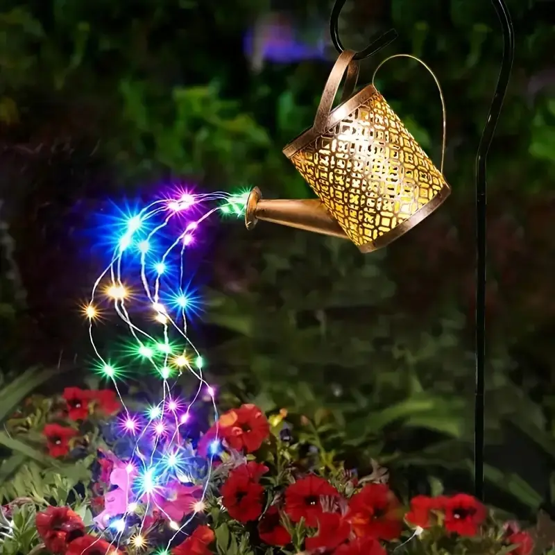 Solar Watering Can with Lights, Perfect Christmas Gift, Bedroom & Dining Room Decor, Hanging Solar Garden Lawn Lanterns, Pendant Solar Cascade Lights, Solar Lights Outdoor