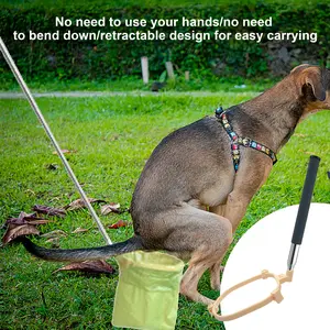Pet Telescopic Toilet, No Grab Garbage Cleaning Tool, Outdoor Pet Toilet Collector, No Bending Over/No Hand Grabbing, Suitable for Park Walking/Dog Walking/Travel, Suitable for All Sizes Pets, Litter Scoop